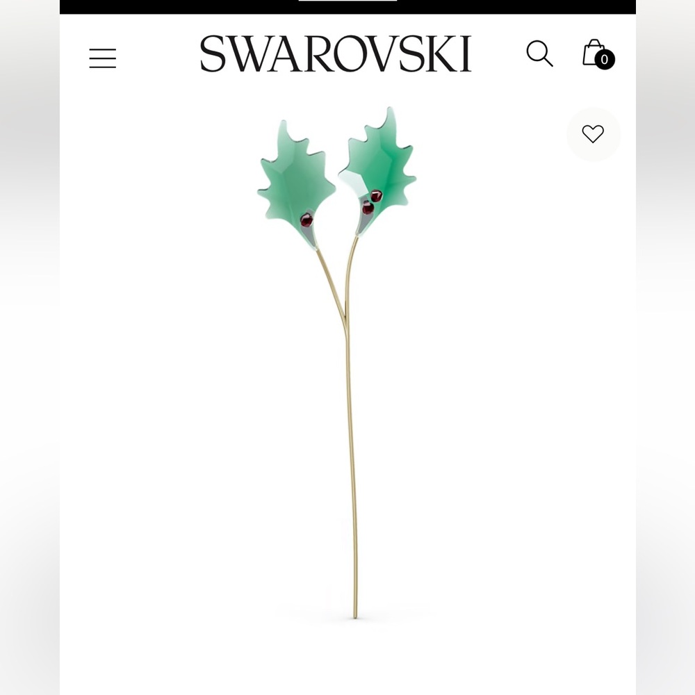 Swarovski Garden Tales Holly Leaves